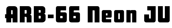 ARB-66 Neon JUN-37 font preview